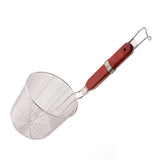 Maxbell Maxbell Pasta Strainer Colander Flat Cylinder Strainer for Camping Chips Onion Rings 13.5cm