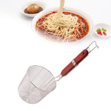 Maxbell Maxbell Pasta Strainer Colander Flat Cylinder Strainer for Camping Chips Onion Rings 13.5cm