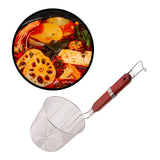 Maxbell Maxbell Pasta Strainer Colander Flat Cylinder Strainer for Camping Chips Onion Rings 13.5cm