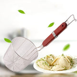 Maxbell Maxbell Pasta Strainer Colander Flat Cylinder Strainer for Camping Chips Onion Rings 13.5cm