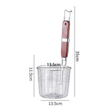 Maxbell Maxbell Pasta Strainer Colander Flat Cylinder Strainer for Camping Chips Onion Rings 13.5cm