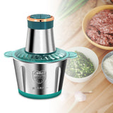 Maxbell Maxbell Eletric Meat Grinder Family Stainless Steel Mincer for Baby Food Salad Fruit 2L