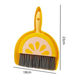 Maxbell Mini Dustpan and Brush Set Toddlers Broom Set for Kitchen Age 3-6 Boys Girls lemon