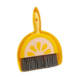 Maxbell Mini Dustpan and Brush Set Toddlers Broom Set for Kitchen Age 3-6 Boys Girls lemon