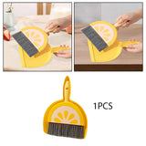 Maxbell Mini Dustpan and Brush Set Toddlers Broom Set for Kitchen Age 3-6 Boys Girls lemon