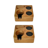 Maxbell Espresso Tamper Station Wooden Coffee Tamper Station Base for Restaurant Bar 51 or 54mm