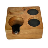 Maxbell Espresso Tamper Station Wooden Coffee Tamper Station Base for Restaurant Bar 51 or 54mm