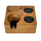 Maxbell Espresso Tamper Station Wooden Coffee Tamper Station Base for Restaurant Bar 51 or 54mm