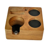 Maxbell Espresso Tamper Station Wooden Coffee Tamper Station Base for Restaurant Bar 51 or 54mm