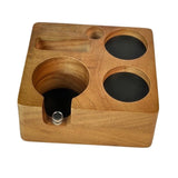Maxbell Espresso Tamper Station Wooden Coffee Tamper Station Base for Restaurant Bar 51 or 54mm