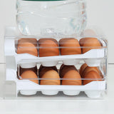 Maxbell Maxbell Refrigerator Egg Storage Box Pull Out Egg Tray for Cabinet Kitchen Organizer Gray