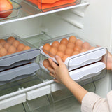 Maxbell Maxbell Refrigerator Egg Storage Box Pull Out Egg Tray for Cabinet Kitchen Organizer Gray
