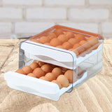 Maxbell Maxbell Refrigerator Egg Storage Box Pull Out Egg Tray for Cabinet Kitchen Organizer White