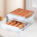 Maxbell Maxbell Refrigerator Egg Storage Box Pull Out Egg Tray for Cabinet Kitchen Organizer White