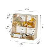 Maxbell Cosmetic Storage Box Transparent Coffee Pod Holder for Bedroom Office Pantry White