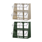 Maxbell Cosmetic Storage Box Transparent Coffee Pod Holder for Bedroom Office Pantry White