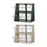 Maxbell Cosmetic Storage Box Transparent Coffee Pod Holder for Bedroom Office Pantry White