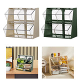 Maxbell Cosmetic Storage Box Transparent Coffee Pod Holder for Bedroom Office Pantry White