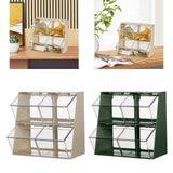 Maxbell Cosmetic Storage Box Transparent Coffee Pod Holder for Bedroom Office Pantry White