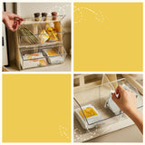 Maxbell Cosmetic Storage Box Transparent Coffee Pod Holder for Bedroom Office Pantry White