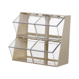 Maxbell Cosmetic Storage Box Transparent Coffee Pod Holder for Bedroom Office Pantry White
