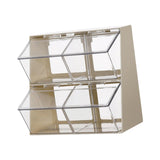 Maxbell Cosmetic Storage Box Transparent Coffee Pod Holder for Bedroom Office Pantry White