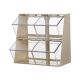 Maxbell Cosmetic Storage Box Transparent Coffee Pod Holder for Bedroom Office Pantry White