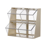 Maxbell Cosmetic Storage Box Transparent Coffee Pod Holder for Bedroom Office Pantry White