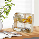 Maxbell Cosmetic Storage Box Transparent Coffee Pod Holder for Bedroom Office Pantry White