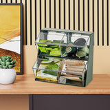 Maxbell Cosmetic Storage Box Transparent Coffee Pod Holder for Bedroom Office Pantry White