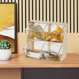 Maxbell Cosmetic Storage Box Transparent Coffee Pod Holder for Bedroom Office Pantry White