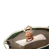 Maxbell Octagonal Frying Pan with Lid Cooking Saucepan for Restaurant Camping Picnic Green