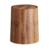 Maxbell Maxbell Trash Bin Imitation Wood Grain with Swing Lid Trash Can for Home Dorm Office S