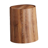 Maxbell Maxbell Trash Bin Imitation Wood Grain with Swing Lid Trash Can for Home Dorm Office S