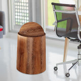 Maxbell Maxbell Trash Bin Imitation Wood Grain with Swing Lid Trash Can for Home Dorm Office S
