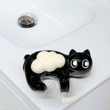 Maxbell Maxbell Soap Dish Ceramic Cartoon Self Draining Soap Holder for Shower Counter Decor