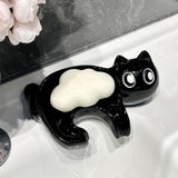 Maxbell Maxbell Soap Dish Ceramic Cartoon Self Draining Soap Holder for Shower Counter Decor