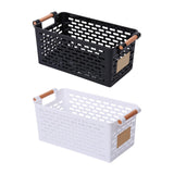 Maxbell Maxbell Desktop Storage Basket with Handles Storage Bin for Tabletop Dresser Shelves White