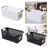 Maxbell Maxbell Desktop Storage Basket with Handles Storage Bin for Tabletop Dresser Shelves White