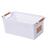 Maxbell Maxbell Desktop Storage Basket with Handles Storage Bin for Tabletop Dresser Shelves White
