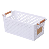 Maxbell Maxbell Desktop Storage Basket with Handles Storage Bin for Tabletop Dresser Shelves White
