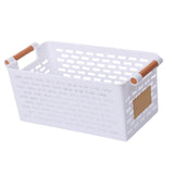Maxbell Maxbell Desktop Storage Basket with Handles Storage Bin for Tabletop Dresser Shelves White