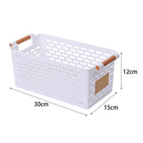 Maxbell Maxbell Desktop Storage Basket with Handles Storage Bin for Tabletop Dresser Shelves White