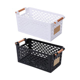 Maxbell Maxbell Desktop Storage Basket with Handles Storage Bin for Tabletop Dresser Shelves White