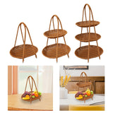 Maxbell Maxbell Fruit Basket Fruit Rack Decor Bread Food Storage for Kitchen Holiday Desktop 1 Tier