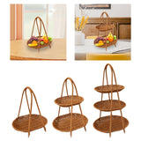 Maxbell Maxbell Fruit Basket Fruit Rack Decor Bread Food Storage for Kitchen Holiday Desktop 1 Tier