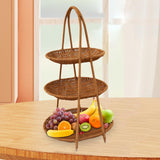 Maxbell Maxbell Fruit Basket Fruit Rack Decor Bread Food Storage for Kitchen Holiday Desktop 3 Tier