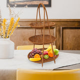 Maxbell Maxbell Fruit Basket Fruit Rack Decor Bread Food Storage for Kitchen Holiday Desktop 3 Tier