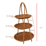 Maxbell Maxbell Fruit Basket Fruit Rack Decor Bread Food Storage for Kitchen Holiday Desktop 3 Tier