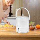 Maxbell Maxbell Beverage Dispenser with Spigot with Storage Rack for Party Household Kitchen 3.5L white